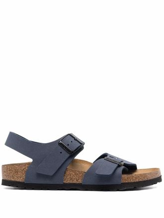 Birkenstock New York leather sandals - women - Rubber/Polyurethane/Calf Suede/Polyurethane - 39 Regular - Blue