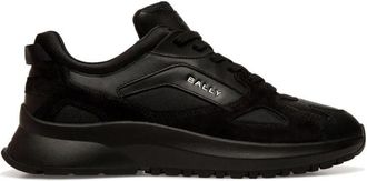 Bally Black Low-Profile Suede Mesh Leather Sneakers