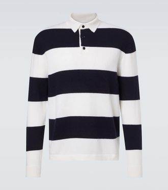 Allude Polo in lana e cashmere a righe