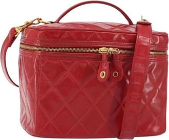 Chanel Pre-owned Handbags, female, Red, Size: ONE SIZE Pre-owned Vintage Leather Handbag