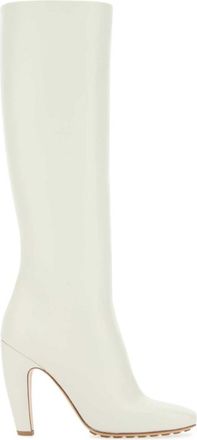 Bottega Veneta White Leather Canalazzo Boots