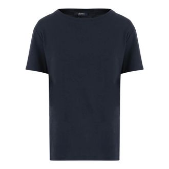 Max Mara Dames, Tops, Blauw, Maat: S Katoen