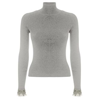 Chiara Ferragni Turtleneck Trui - Dames - Coltruien - Wit - M - Wol - Truien & Vesten