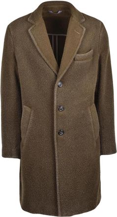 Circolo 1901 Cappotto - Heren - Mantel - Groen - M - Wol - Jassen
