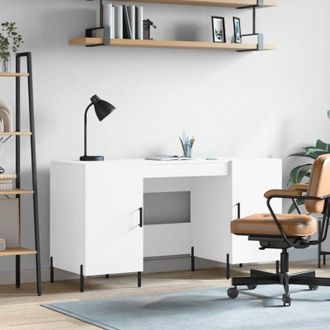 vidaXL Scrivania Bianca 140x50x75 cm in Legno Multistrato - Vidaxl