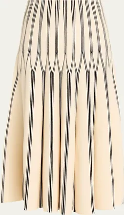 Zimmermann Rebellion Stripe Midi Skirt