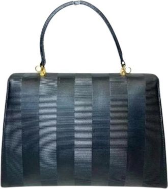 Fendi Pre-owned Pequin Handbag - Dames - Vintage Handtas - Blauw - ONE Size - Leer - Vintage