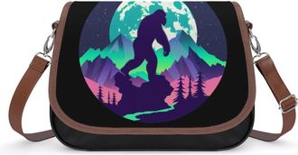 Generic Mutli Color Forest Bigfoot Sasquatch Crossbody Bags for Women Shoulder Messenger Bag Purse Handbags