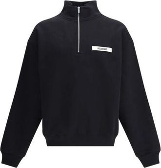 Jacquemus Comfortabele Sweatshirt met Rits - Heren - Vesten met rits - Zwart - S - Katoen - Hoodies & sweatvesten