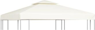 vidaXL Vidaxl - Telo di Ricambio per Gazebo 310g/m&sup2; Bianco Crema 3x3m