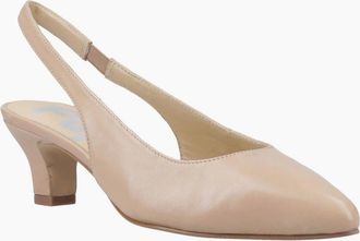 Hush Puppies Womens Nahla Kitten Womens Slingback Court Shoes - Cream - Size: 5