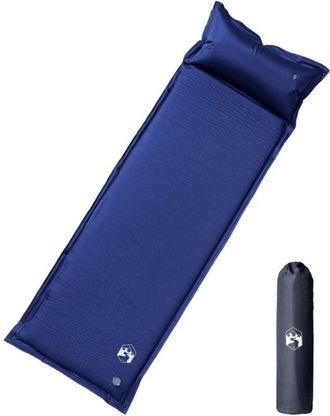 vidaXL Colch&oacute;n De Camping Autoinflable Con Almohada 1 Persona Azul Vidaxl