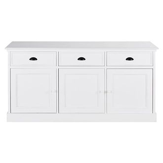 Maisons du monde Aparador 3 puertas y 3 cajones blanco 156 cm