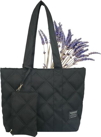 Generic Shoulder Bag, Travel Bag, Shoulder Bag with Small Purse, Commuter Bag, Fashion Tote Bag, Travel Shopping Bag for Gym, Work, Travel, black, Siehe Besch