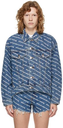 Alexander Wang Indigo Denim Falling Back Jacket