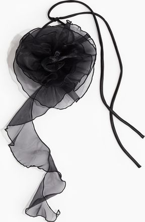 H&M Halsschmuck mit Bl&uuml;te - Schwarz