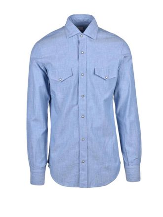 Eleventy Light Blue Cotton Shirt