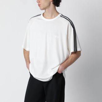 Yohji Yamamoto T-shirt ampia Core White con logo