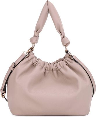 Mali + Lili Nala Recycled Vegan Leather Hobo Crossbody Bag in Light Taupe at Nordstrom