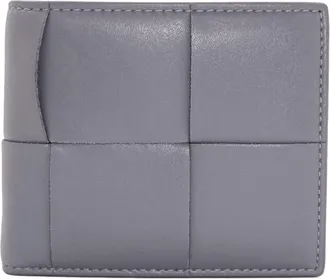 Bottega Veneta Gray Leather Wallet (Bi-Fold) (Pre-Owned)
