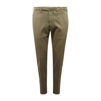 Santaniello Chinos, male, Green, Size: M 504T-Evo/D Evoluto Textu Trousers