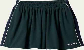 Miu Miu Cotton Jersey Mini Skirt