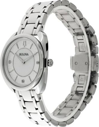 Bulova Duality Quartz Horloge - Dames - Horloges - Wit - ONE Size - Accessoires