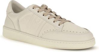 Ferragamo Nubuck and Calfskin Leather Sneaker - Beige