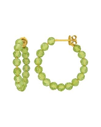 Rina Limor Silver 4.96 Ct. Tw. Peridot Hoop Earrings