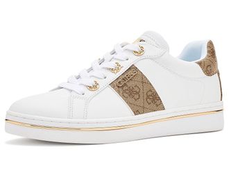 Guess Stew Womens Shoes White/Gold Logo : 8.5 M, Synthetic