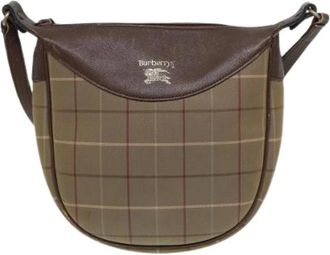 Burberry Pre-owned Nova check schoudertas - Dames - Vintage Schoudertas - Beige - ONE Size - Leer - Vintage