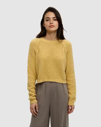 tentree Hart Sweater in Dusk Yellow at Nordstrom, Size X-Large
