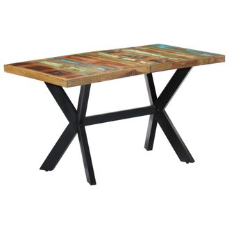 vidaXL Vidaxl - Mesa De Comedor De Madera Maciza Reciclada 140x70x75 Cm