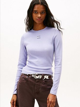 Tommy Hilfiger Camiseta slim de manga larga con parche