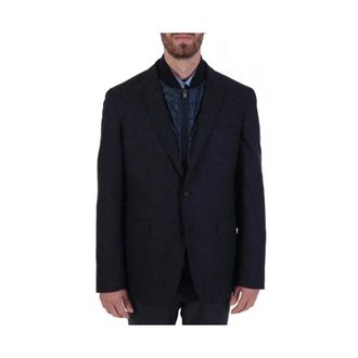 HUGO BOSS Jassen, Heren, Blauw, M, Wol, Hadik 2 Afneembare Jas
