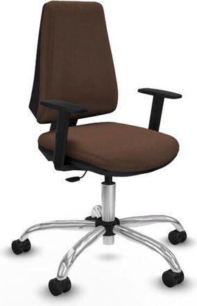 Piqueras y Crespo Piqueras Y Crespo - Elche Cp Bali Marr&oacute;n Oscuro Brazos 1d Base Cromada Ruedas Nailon 65mm