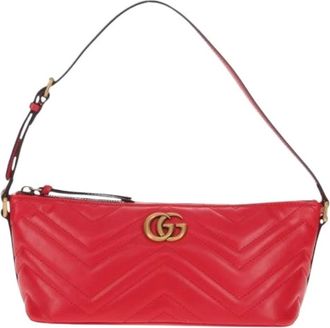 Gucci Pre-owned Shoulder Bags, female, Red, Size: ONE SIZE Pre-owned Leather Shoulder Bag