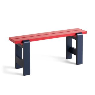 HAY Weekday Duo Bank, L 111 cm, steel blue / wine red
