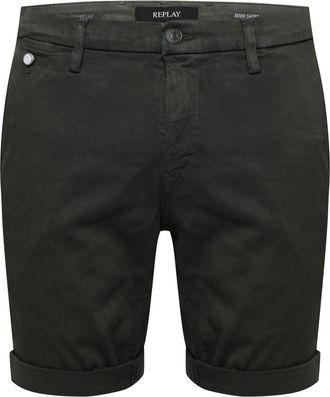 Replay Mens Benni Chino Shorts in Green Cotton - Size 29 Inch