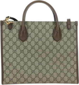 Gucci Pre-owned Tote Bag - Dames - Vintage Shopper - Beige - ONE Size - Leer - Vintage