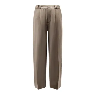 STUDIO NICHOLSON Wide Trousers, male, Brown, Size: S Line Pants
