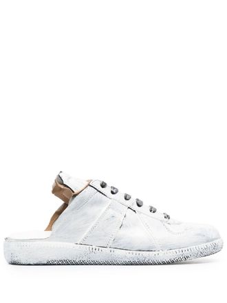 Maison Margiela Replica cut-out paint-effect sneakers - White