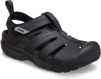 Crocs Yukon Fisherman Sandal in Black at Nordstrom Rack, Size 13 Womens / 11 Mens