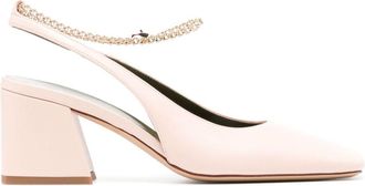 MARIA LUCA Ilaria slingback leather pumps - women - Leather/Leather/Lambskin - 38 - Pink
