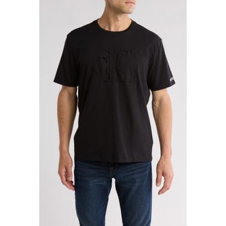 Calvin Klein Embossed Monogram T-Shirt in Black at Nordstrom Rack, Size Small