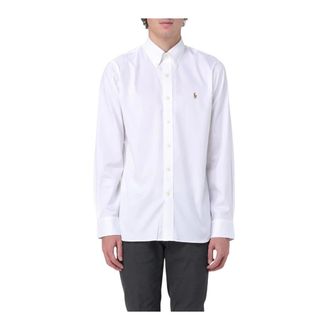 Polo Ralph Lauren Casual Shirts, male, White, XL, Cotton Long Sleeve Shirt
