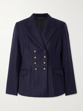 Fortela Blazer Doppiopetto In Feltro Di Lana - Blu