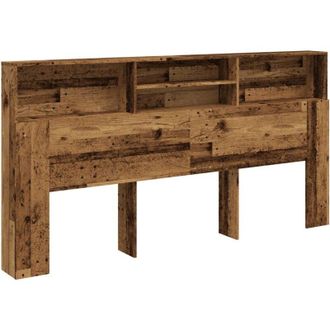 vidaXL Cabecero armario madera ingeniería envejecida 200x19x103,5 cm Vidaxl