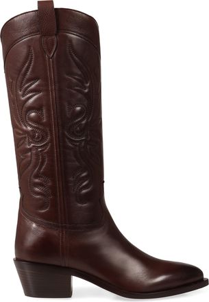 Sartore Womens Leather Boots Brown Goatskin