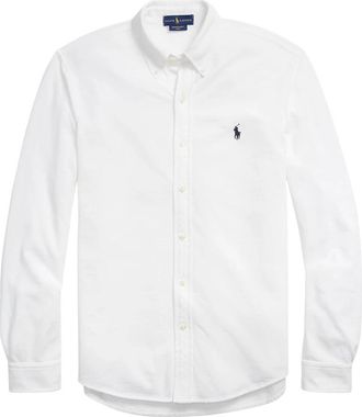 Polo Ralph Lauren Featherweight Mesh Shirt Classic Style - Heren - Casual Overhemden - Wit - XL - Katoen - Overhemden